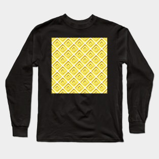 Illuminating Yellow Geometric Pattern Long Sleeve T-Shirt